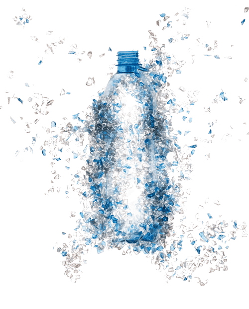 Recycled plastic bottle image